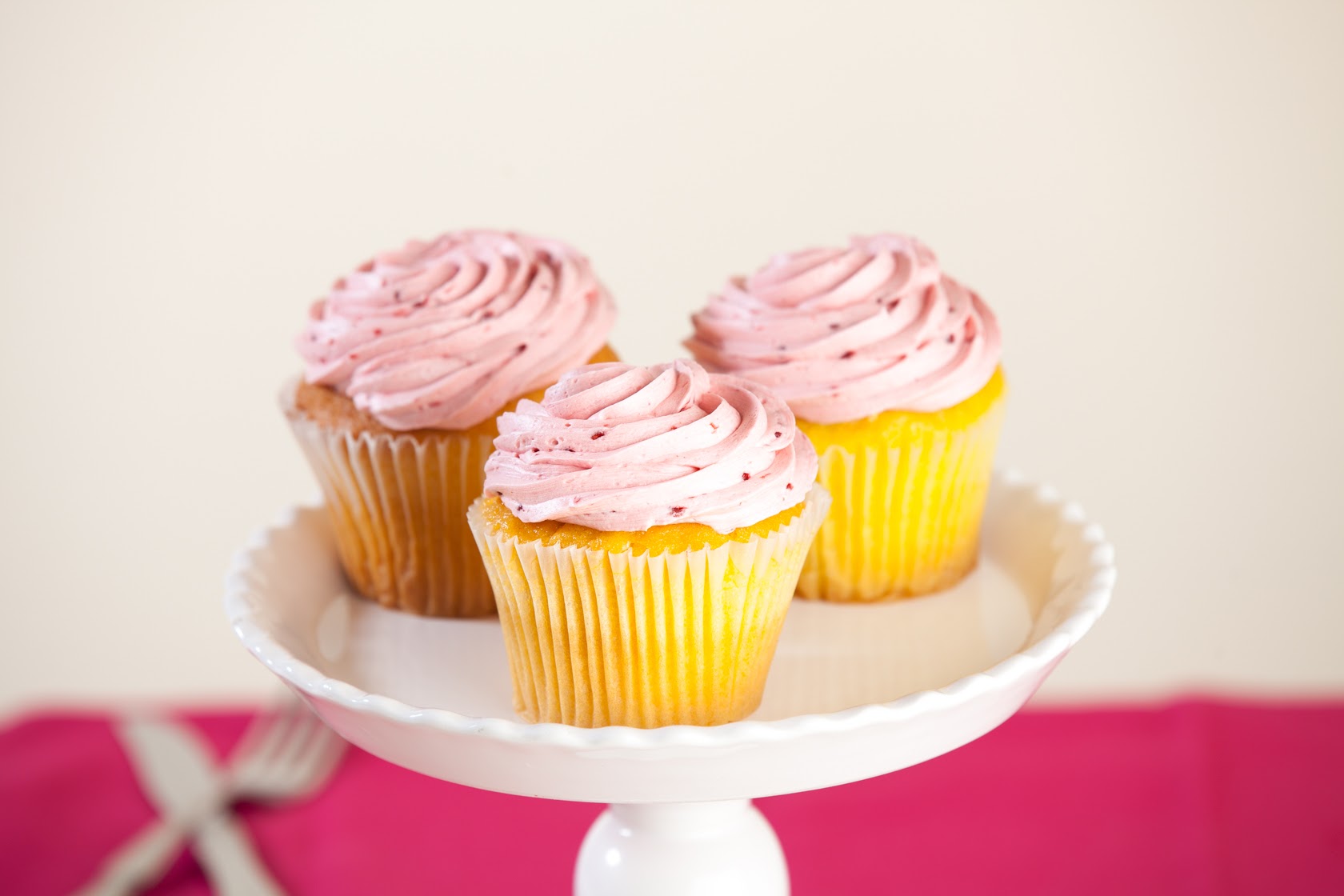 Order Lemon Raspberry Cup Cake food online from Lutz Cafe & Pastry Shop store, CHICAGO on bringmethat.com