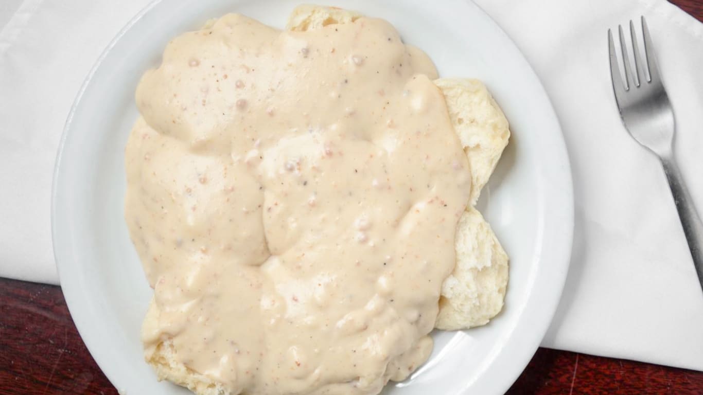 Order Biscuits and Gravy food online from Flo Farmhouse Cafe store, Riverside on bringmethat.com