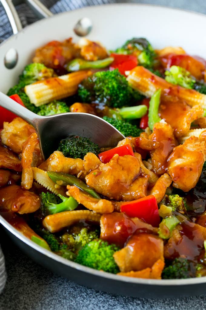 Order Hunan Chicken Dinner Combo food online from Kong's Kitchen store, Atlanta on bringmethat.com