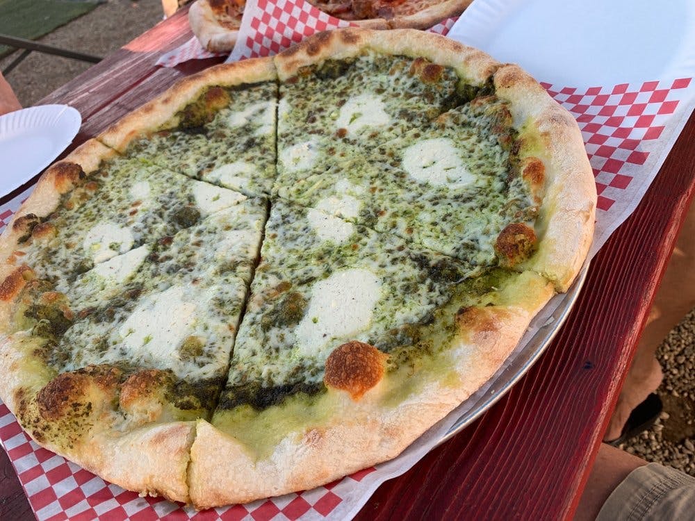 Order Pesto Pizza - Small 12'' food online from Delicious Pizza store, Los Angeles on bringmethat.com
