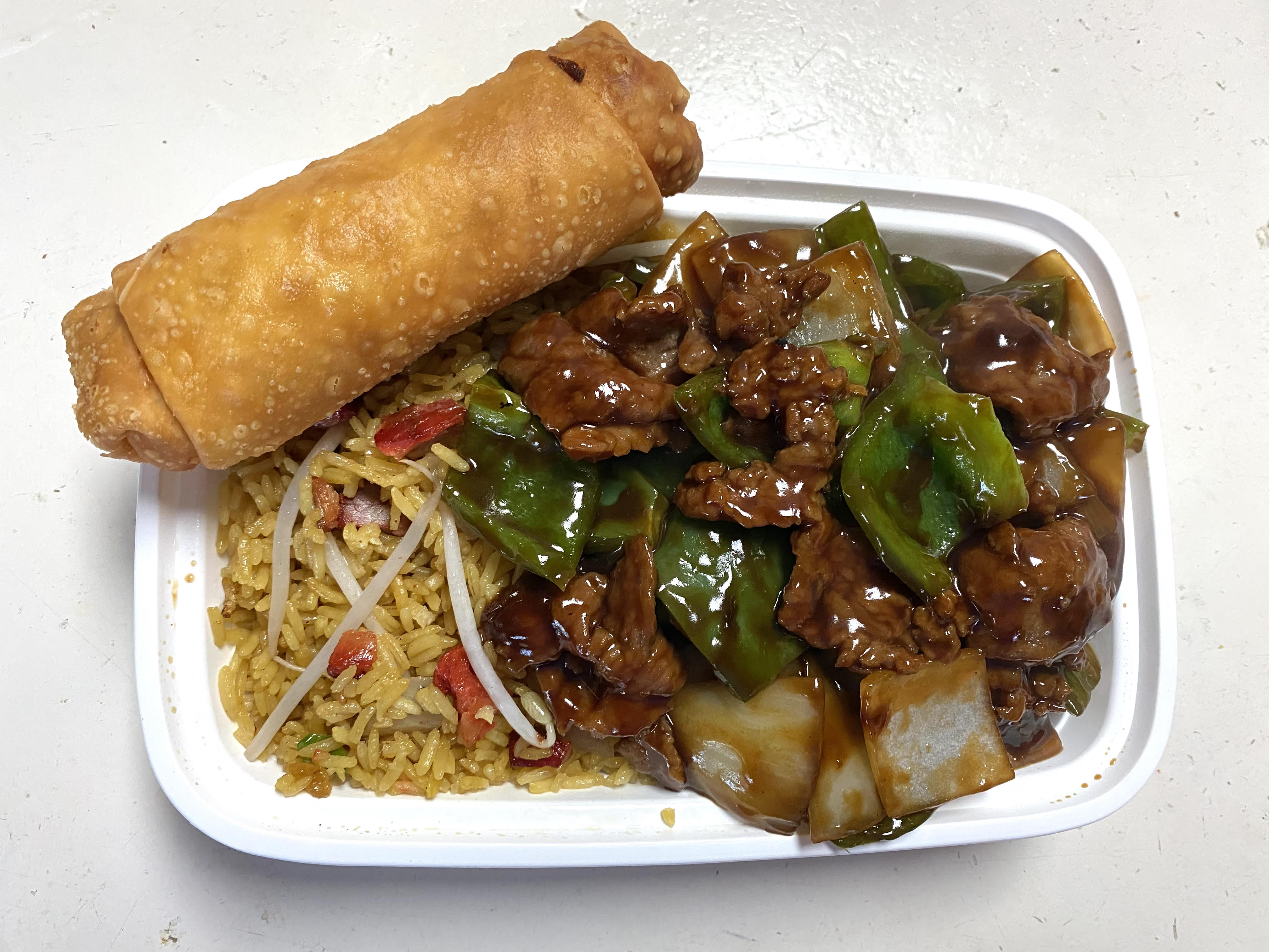 Order C17. Pepper Steak Special Combo food online from China Dragon store, Valley Stream on bringmethat.com