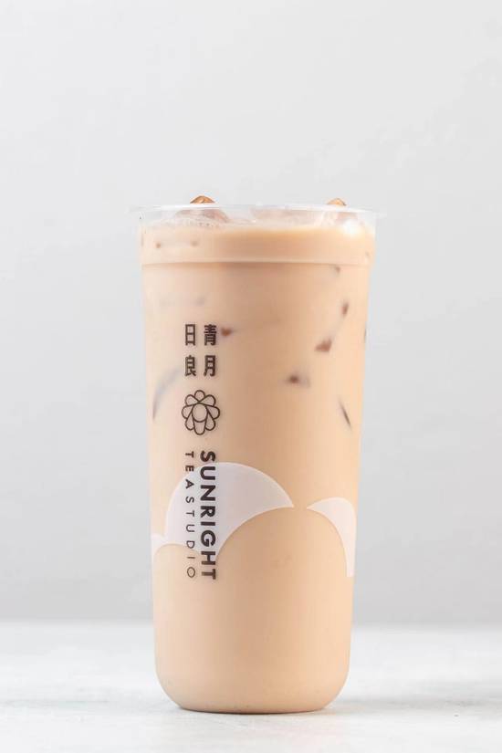 Order White Peach Oolong Milk Tea food online from Ding Tea store, Diamond Bar on bringmethat.com