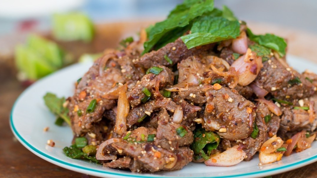 Order Nam Tok ( Thai Beef salad ) food online from Rock wrap & roll store, Chicago on bringmethat.com