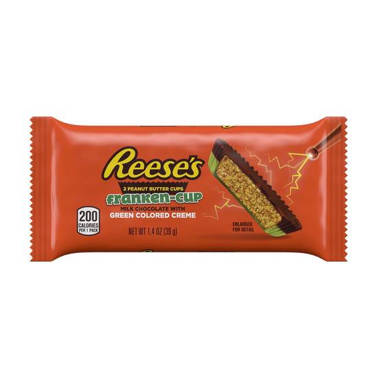 Order REESE'S Franken-Cup Milk Chocolate Peanut Butter with Green Creme Cups Halloween Candy, 2 CT food online from CVS store, PRATTVILLE on bringmethat.com