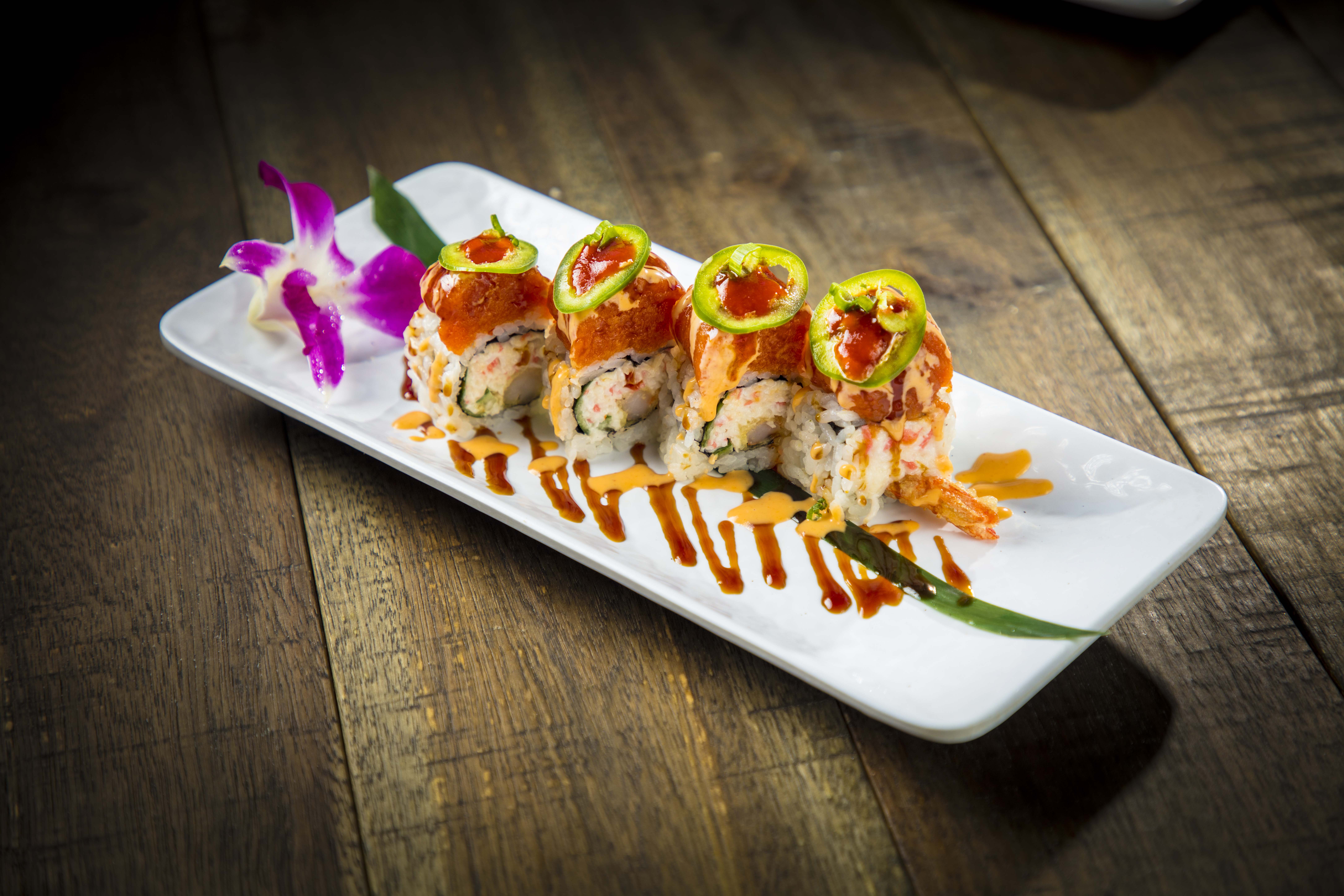 Order TR10 Nuclear Roll 4pcs food online from Ginza Sushi store, Torrance on bringmethat.com