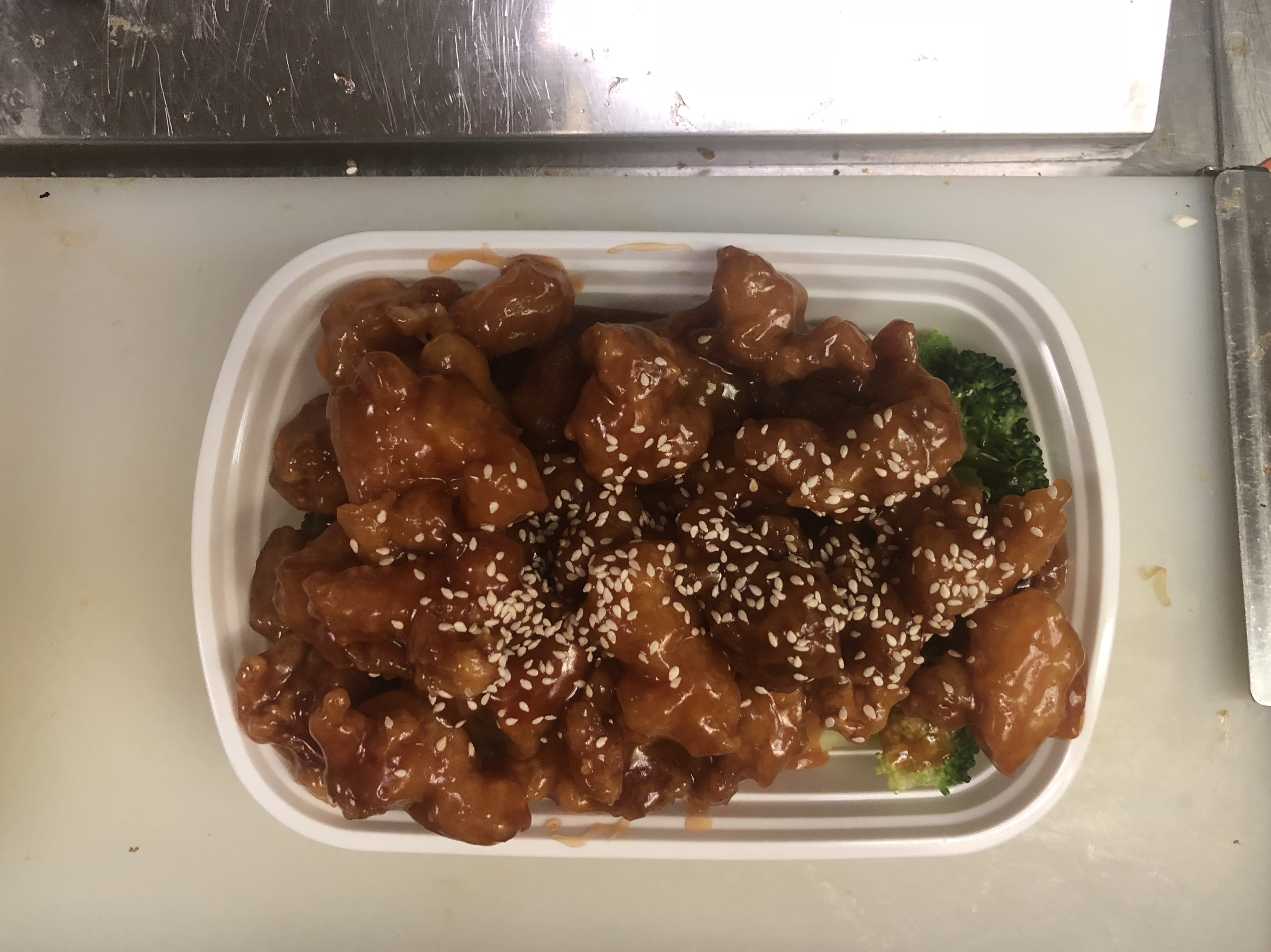 Order 6. Sesame Chicken food online from Great Wall store, Rock Island on bringmethat.com