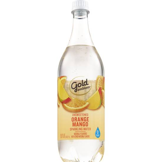 Order Gold Emblem Unsweetened Sparkling Water, Orange Mango, 33.8 OZ food online from CVS store, FOUNTAIN HILLS on bringmethat.com