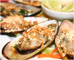 Order 8 Piece Grilled Mussels food online from Le Soleil store, San Leandro on bringmethat.com