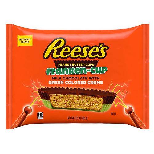 Order Reese's Franken-Cup, Candy, Halloween, Small Bag Milk Chocolate Peanut Butter with Green Creme - 9.35 oz food online from Walgreens store, MILTON on bringmethat.com