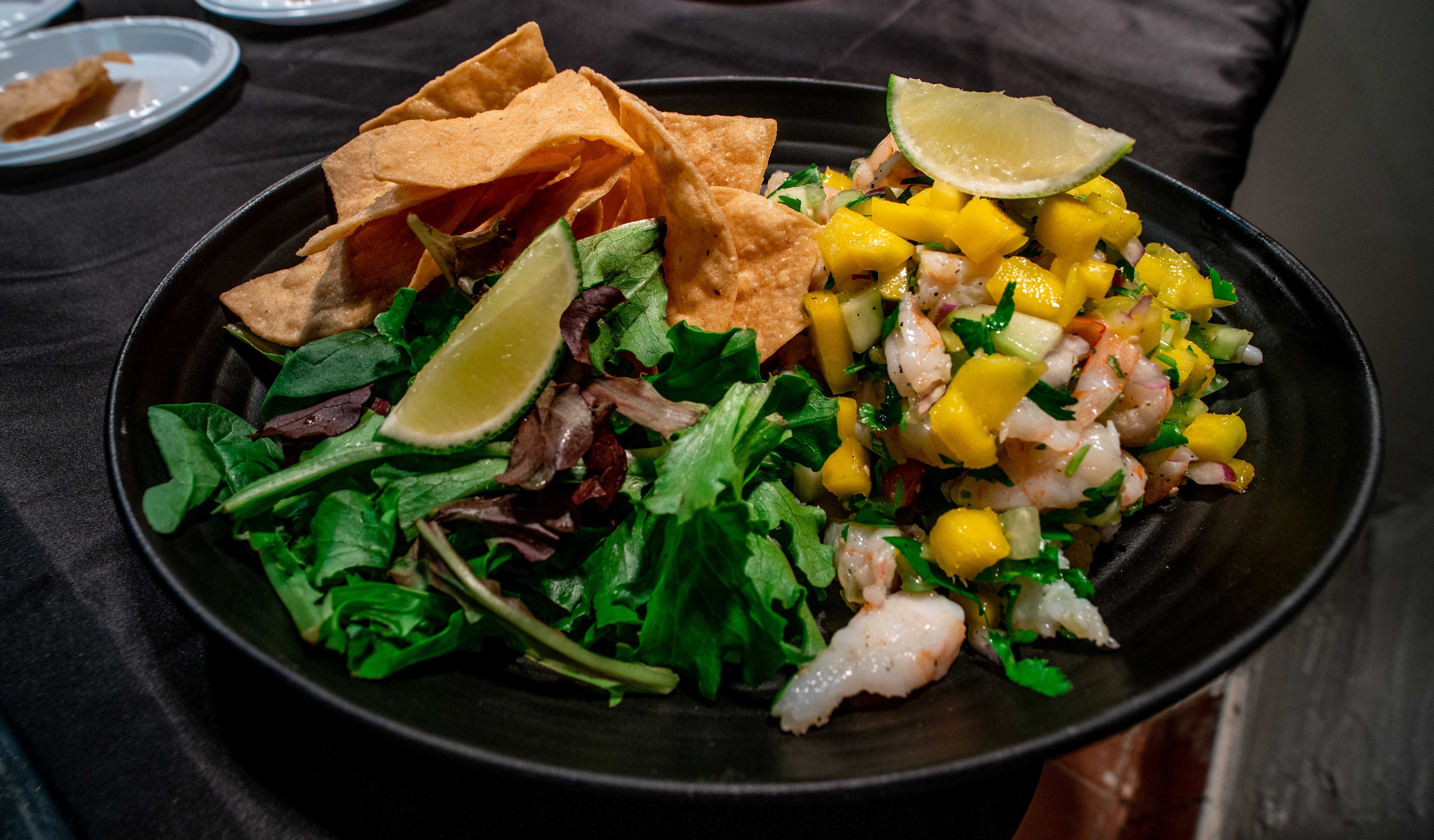 Order Mango Shrimp Ceviche (cs) food online from Be Good Restaurant & Experience store, Temecula on bringmethat.com