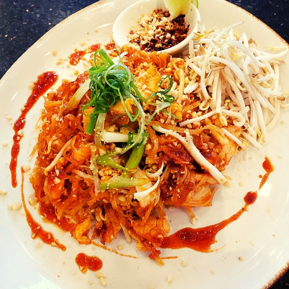 Order Pad Thai Noodle food online from Esarnthai Restaurant store, Houston on bringmethat.com