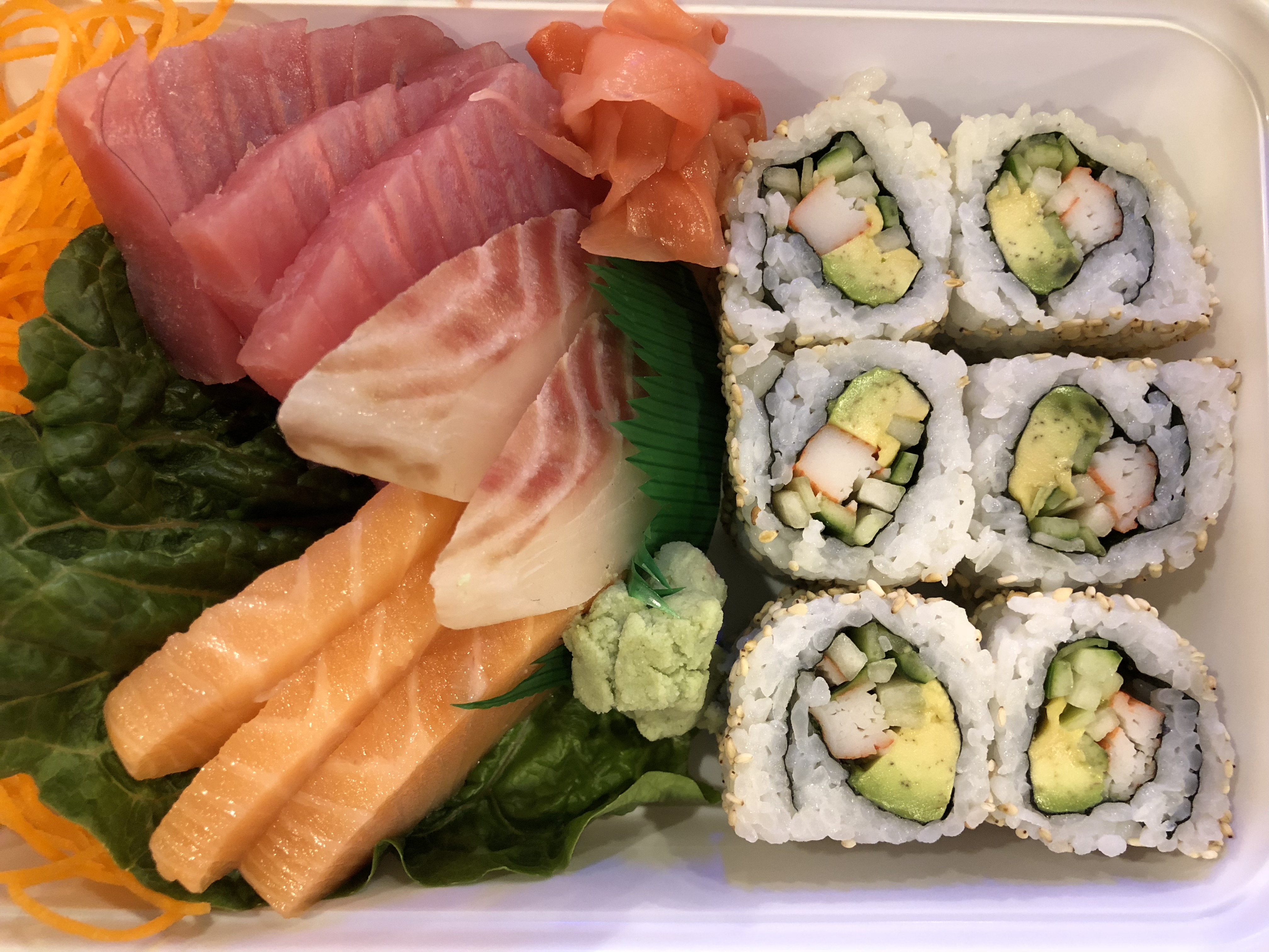 Order 4. Any Regular Roll with 7 Pieces Sashimi Special food online from Wei Buffet store, Roselle Park on bringmethat.com
