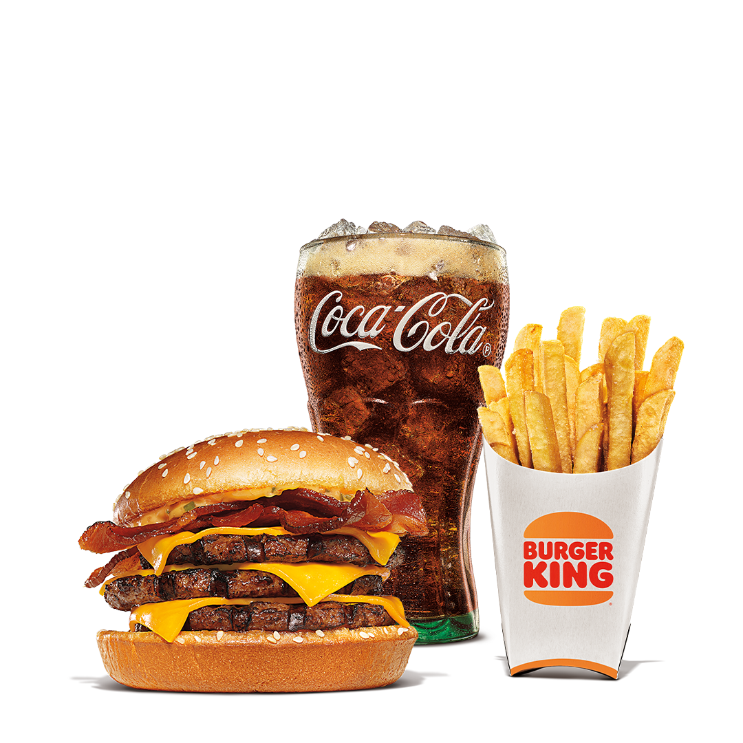 Order Triple BK Stacker Meal food online from Burger King store, Columbus on bringmethat.com
