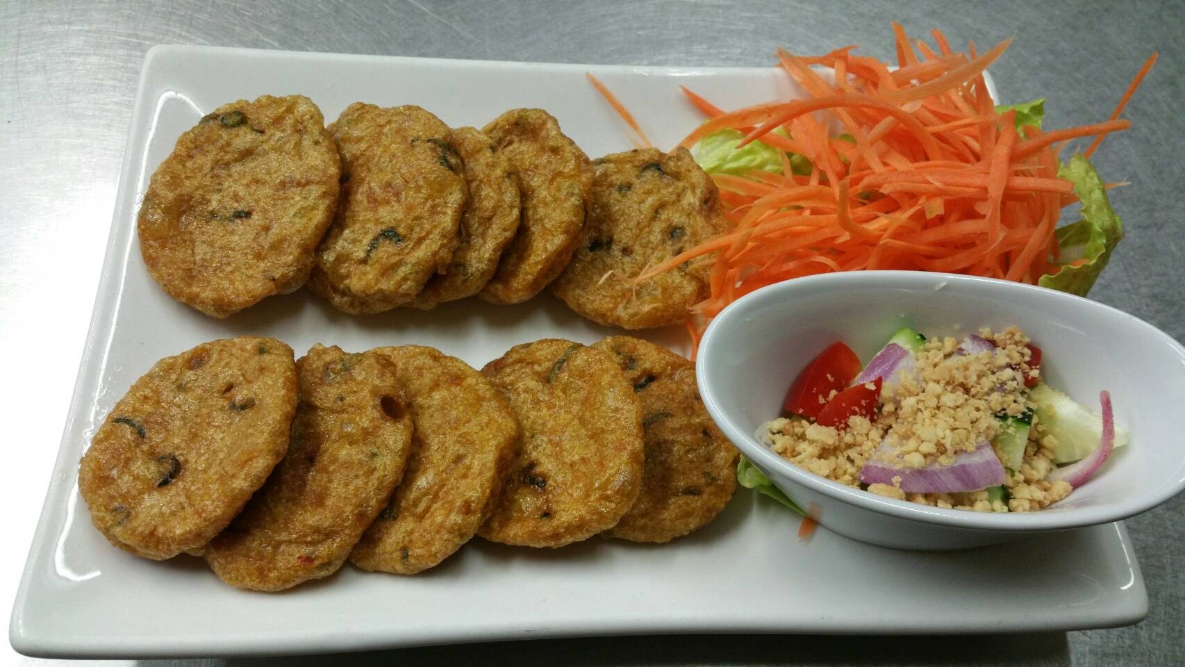 Order A8. Fish Cake food online from Thai Quality Restaurant store, Oxnard on bringmethat.com