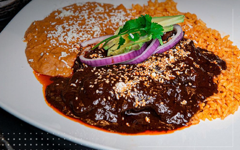 Order Mole Con Pollo food online from Tequila Sunrise store, Fishers on bringmethat.com