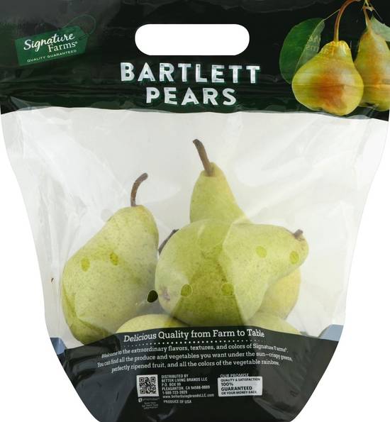 Order Signature Farms · Bartlett Pears (32 oz) food online from Shaw's store, Windham on bringmethat.com