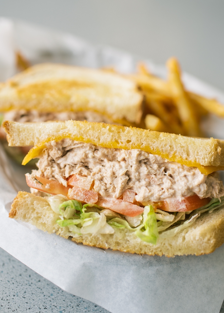 Order Light Tuna & Cheddar food online from Leatherby Family Creamery store, Citrus Heights on bringmethat.com