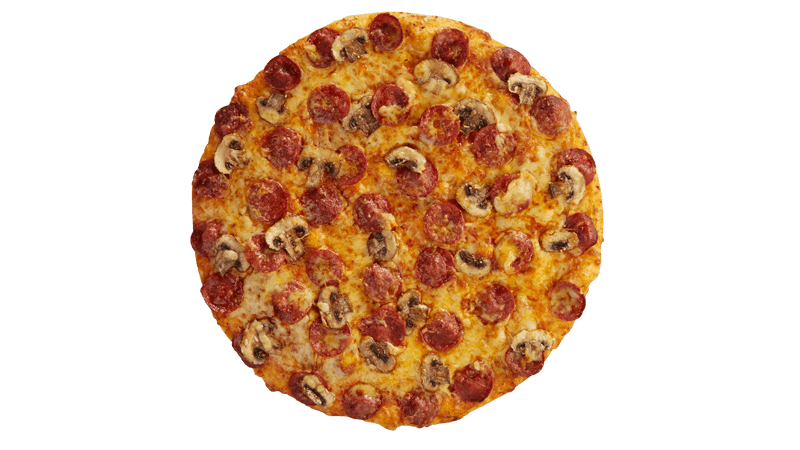 Order Pepperoni and Mushrooms Pizza food online from Yellow Cab Pizza store, Honolulu on bringmethat.com