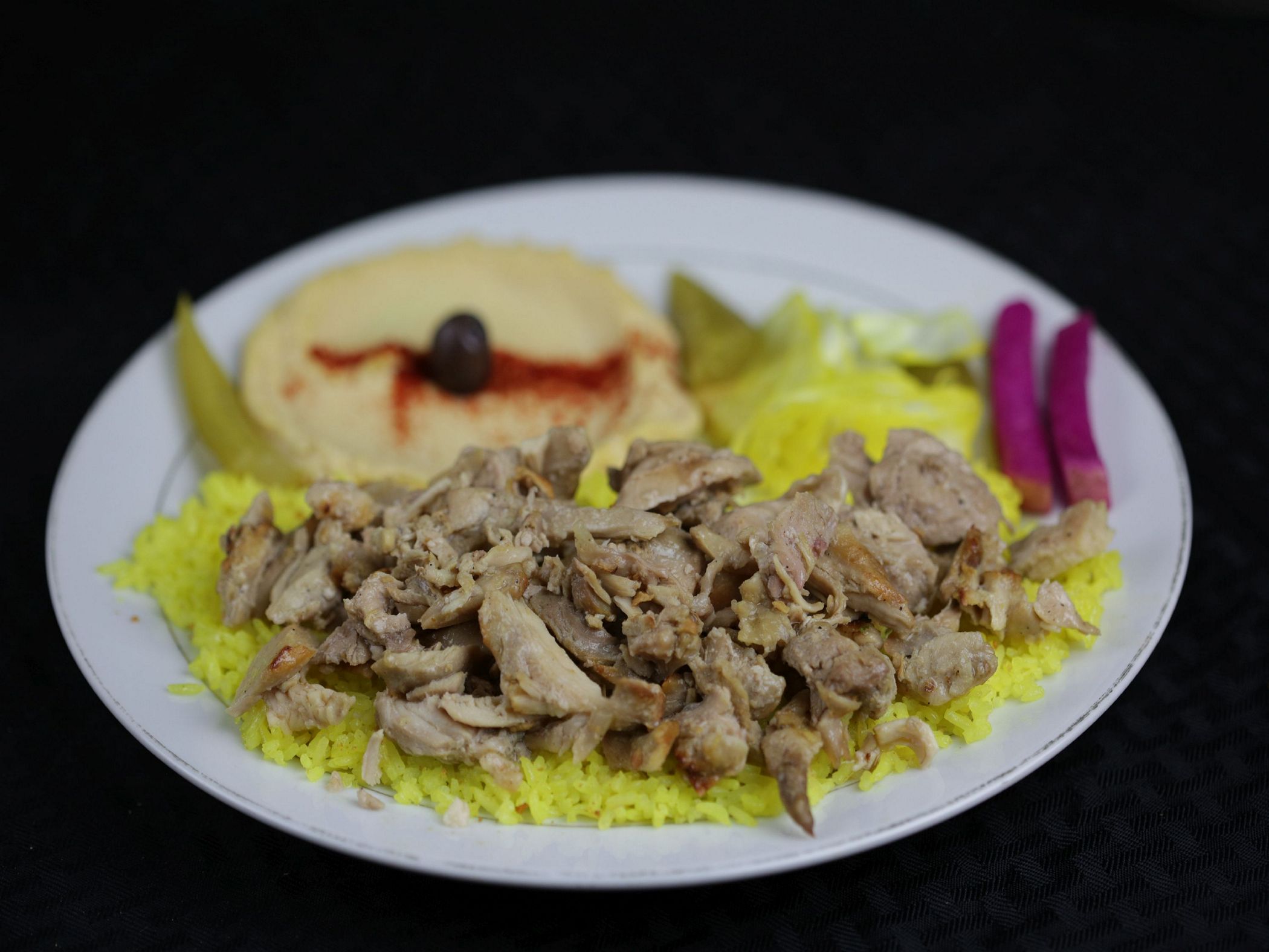 Order Chicken Shawarma Combo food online from Mikhos Mediterranean Cuisine store, Lansing on bringmethat.com
