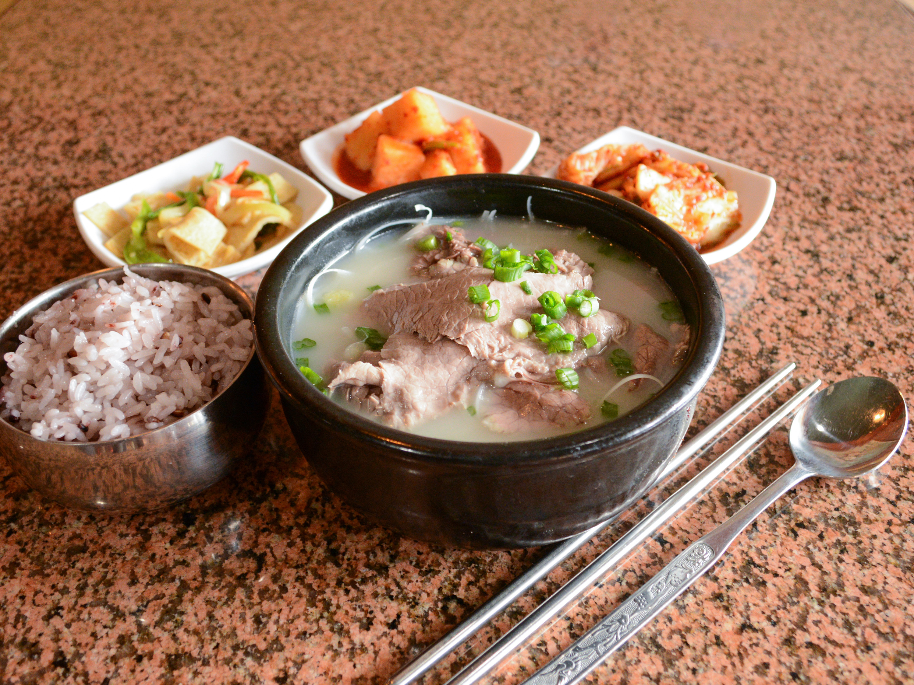 Order S1. Beef Bone Soup food online from Wuju Kbbq store, Lynnwood on bringmethat.com