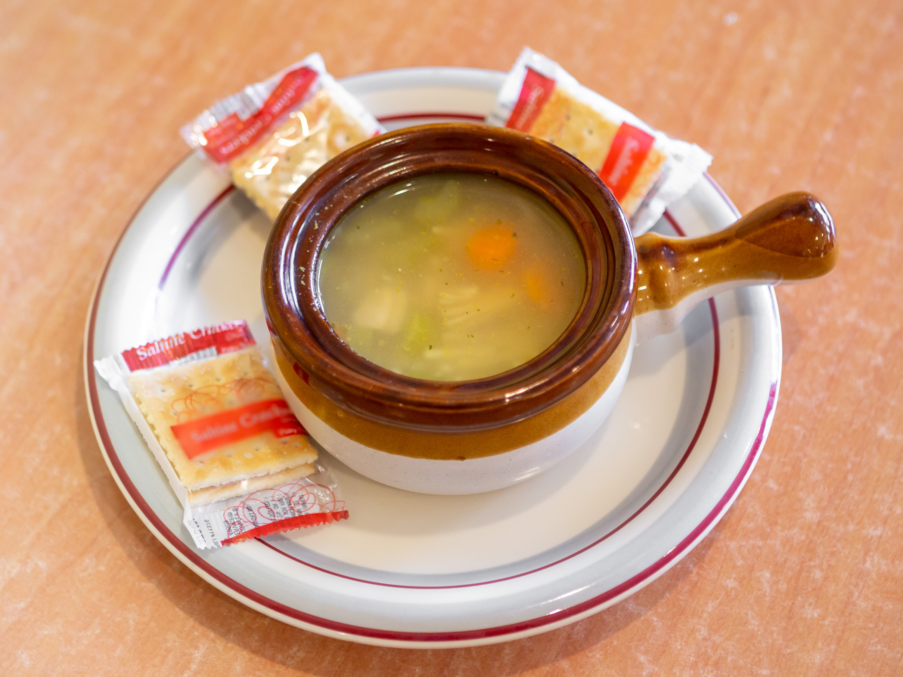Order Hearty Chicken Noodle Soup food online from The Peaberry Bean & Beats store, Whitmore Lake on bringmethat.com
