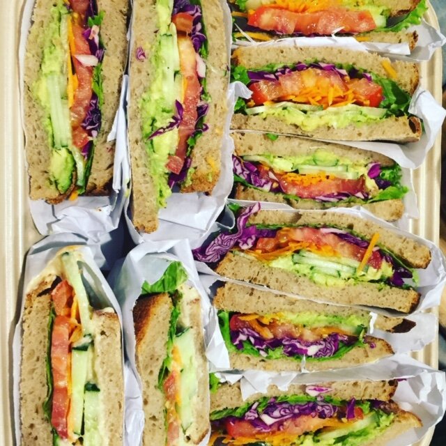 Order Tray of Garden Veggie sandwiches  food online from Consciousfork store, Warwick on bringmethat.com