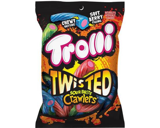 Order Trolli /Pouches (4.7 oz) Gummy Candy -Twisted Sour Bite Crawers  food online from Abc Discount Store store, San Diego on bringmethat.com