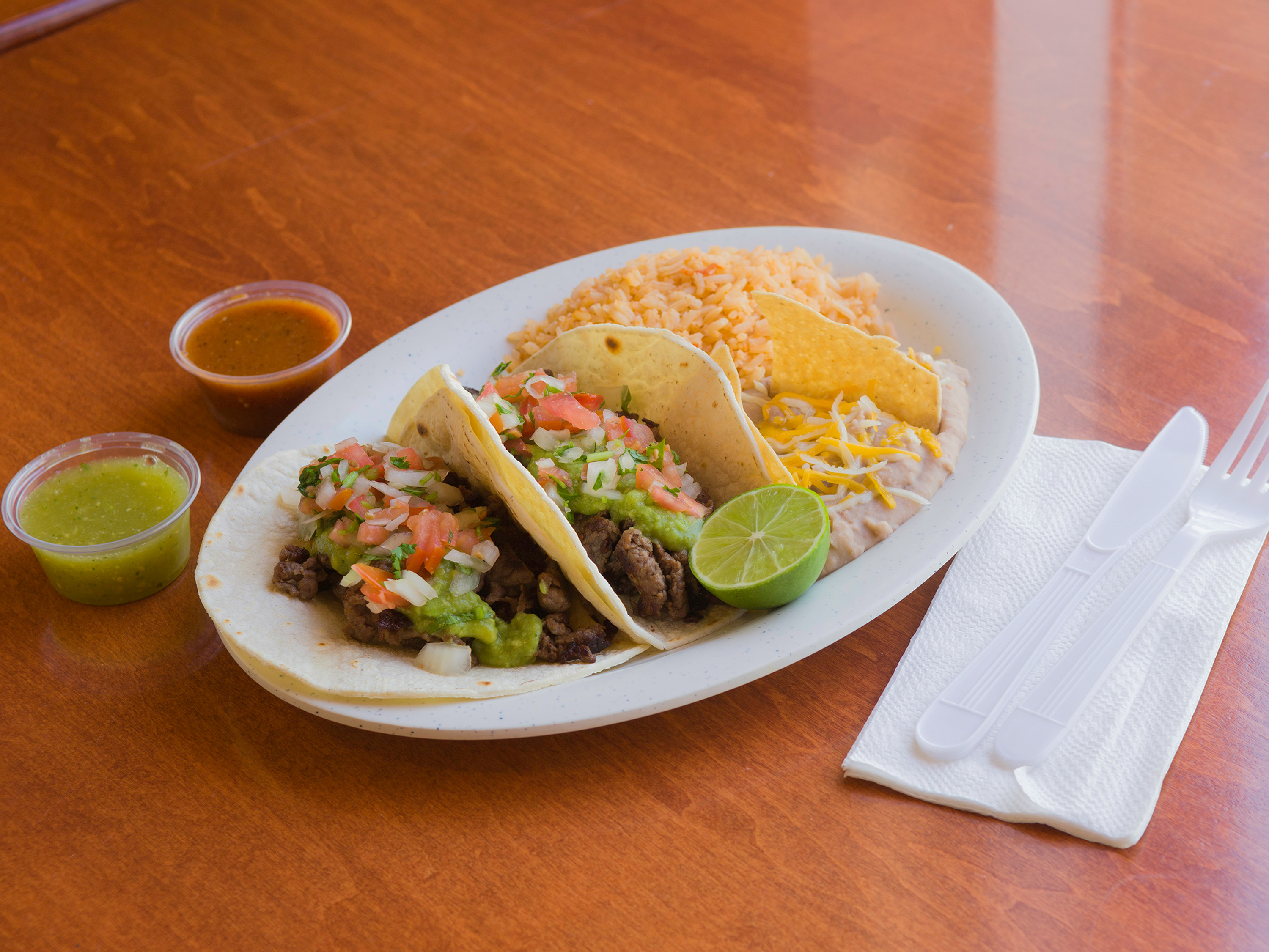 Order 9. Carne Asada Combo food online from Tosinos Mexican Grill store, Gilbert on bringmethat.com
