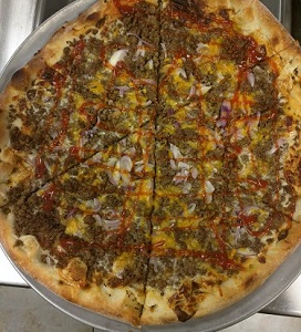 Order Cheeseburger Pizza food online from Melilli Cafe & Grill store, Portland on bringmethat.com