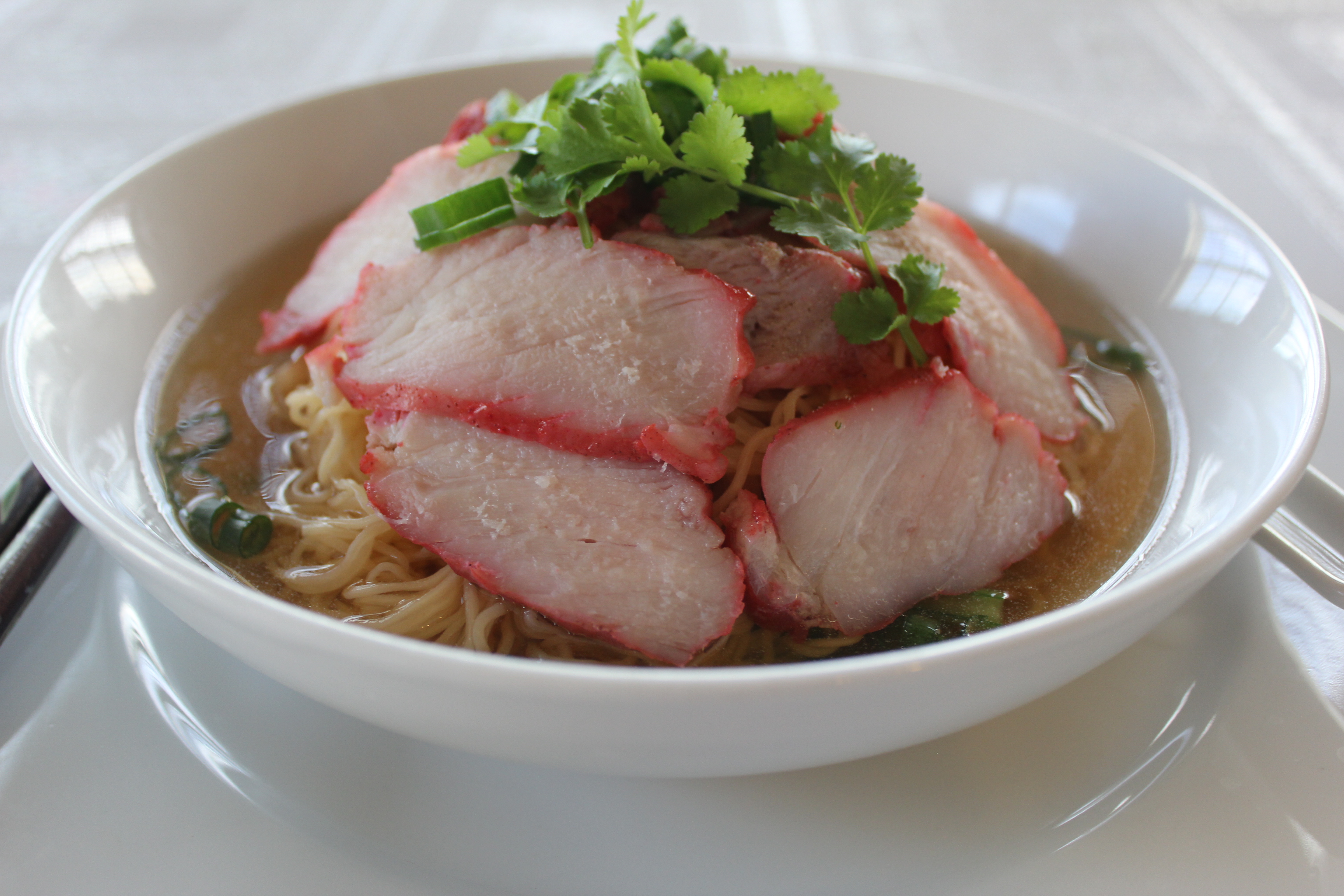 Order N1. Noodle withRoast Pork Soup food online from Boulevard Chinese Restaurant store, Elmwood Park on bringmethat.com