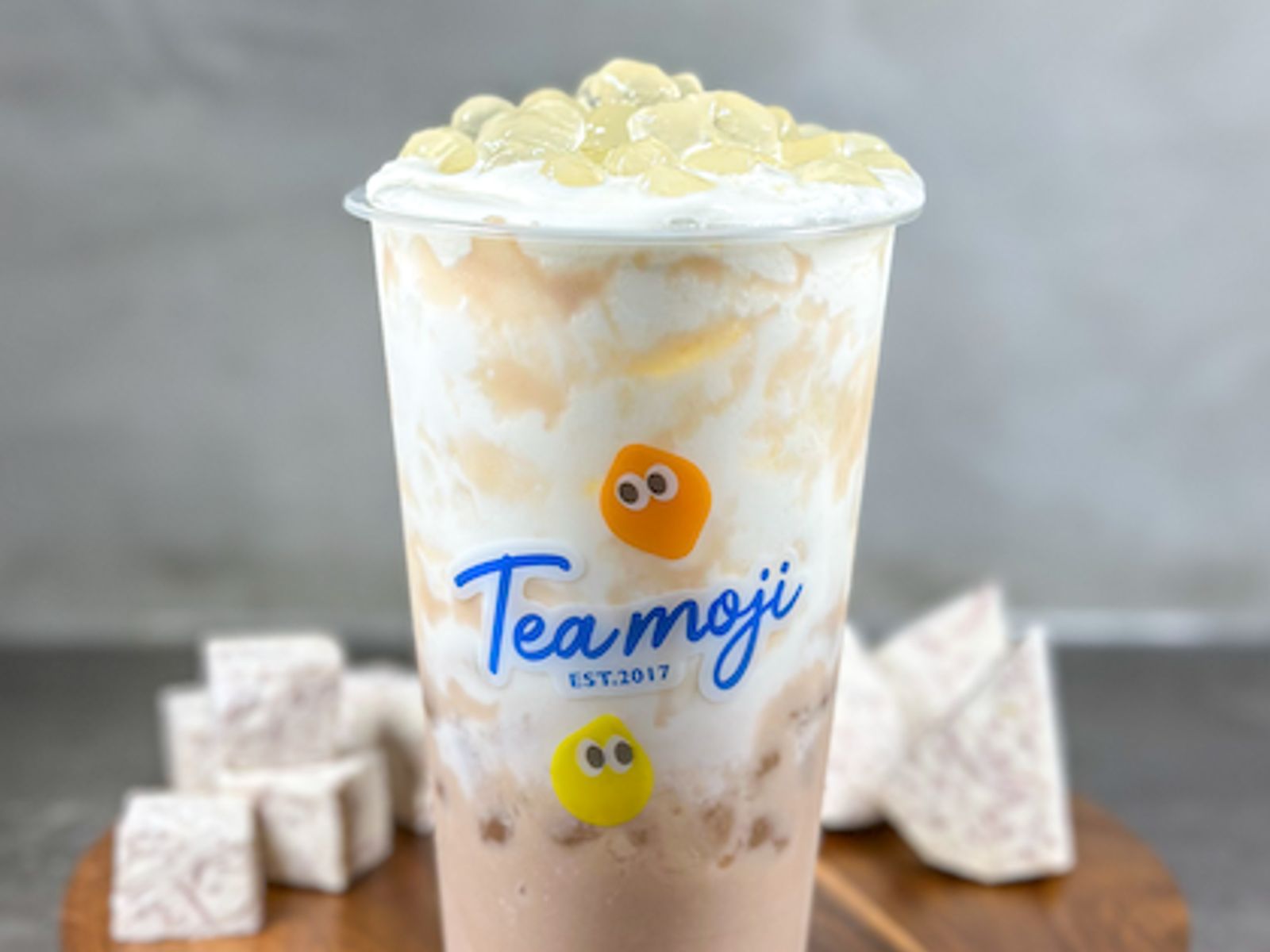 Order C10 Taro Milk W. Crystal Boba C10 芋泥波波鲜牛乳 food online from Teamoji store, Champaign on bringmethat.com