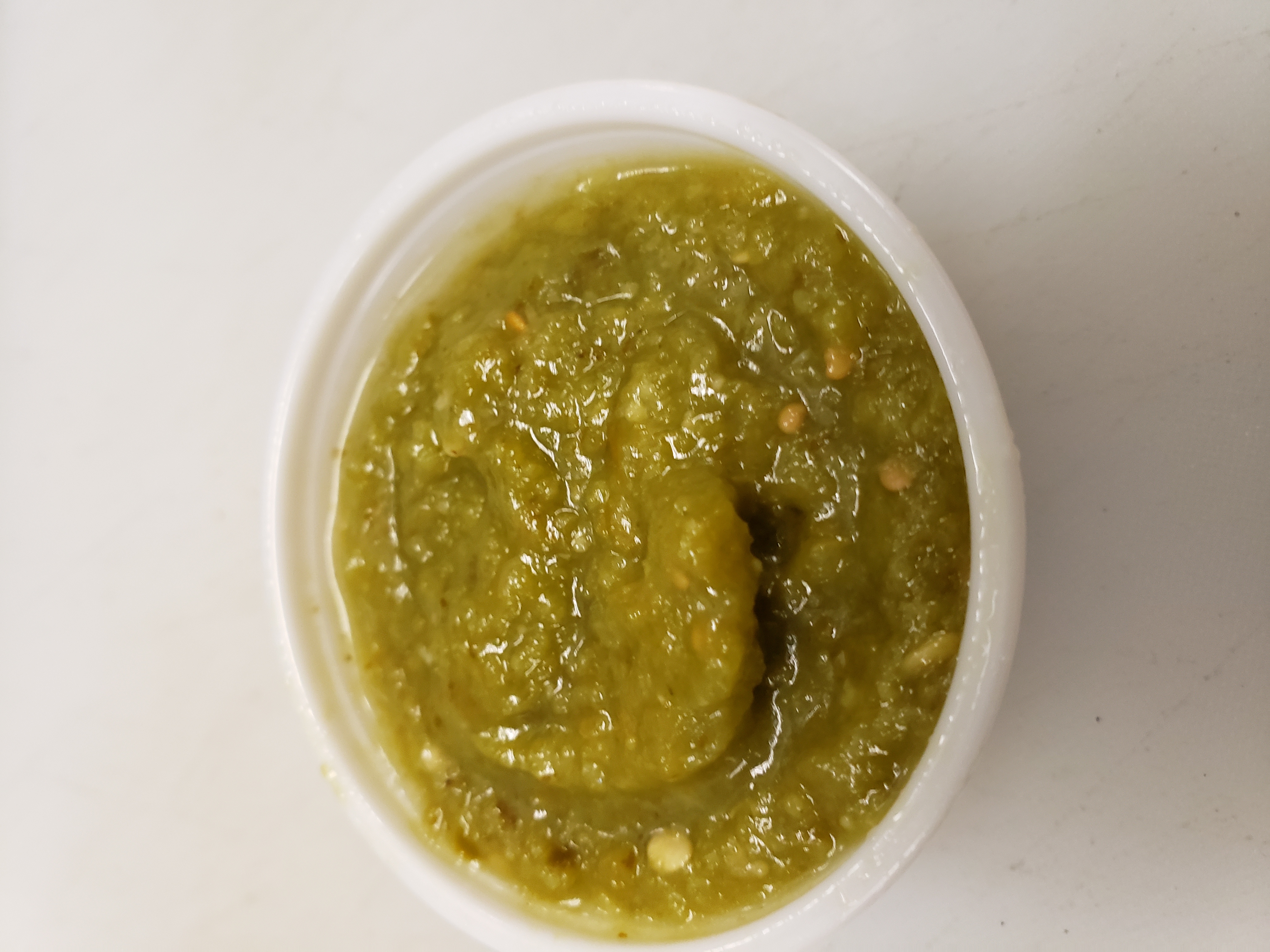 Order Extra Green Salsa food online from Athena Greek Cafe & Bakery store, Bakersfield on bringmethat.com