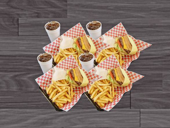 Order Family 4 Pack Special food online from Angelo 6 Burger store, Upland on bringmethat.com