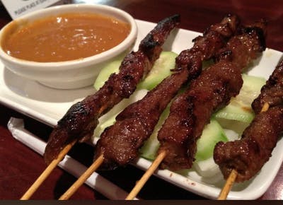 Order 4 Beef Satay food online from Secret Recipe Asian Bistro store, Plano on bringmethat.com