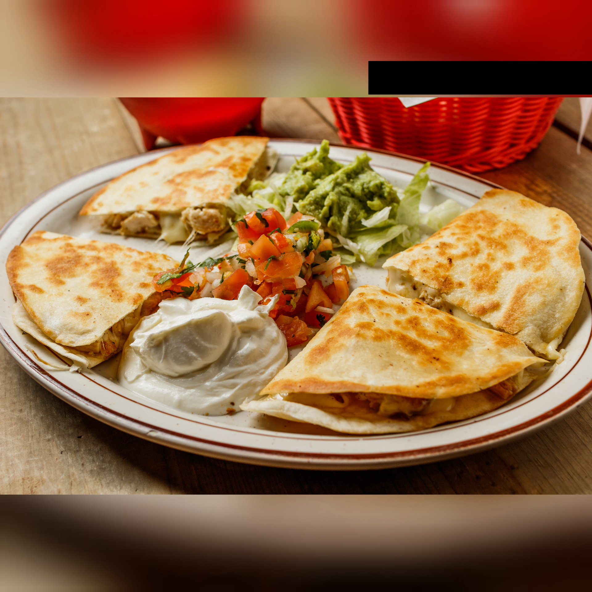 Order Quesadillas food online from San Lorenzo Mexican Restaurant & Cantina store, Kemah on bringmethat.com