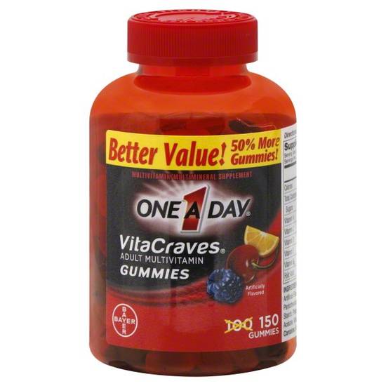 Order One A Day VitaCraves Adult Multivitamin Gummies (150 ct) food online from Rite Aid store, Palm Desert on bringmethat.com