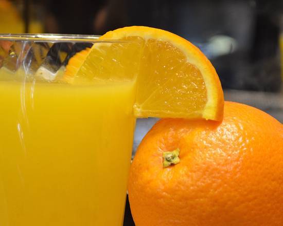 Order Freshly Squeezed Orange Juice 12 oz food online from Mazaya Cafe store, Albuquerque on bringmethat.com
