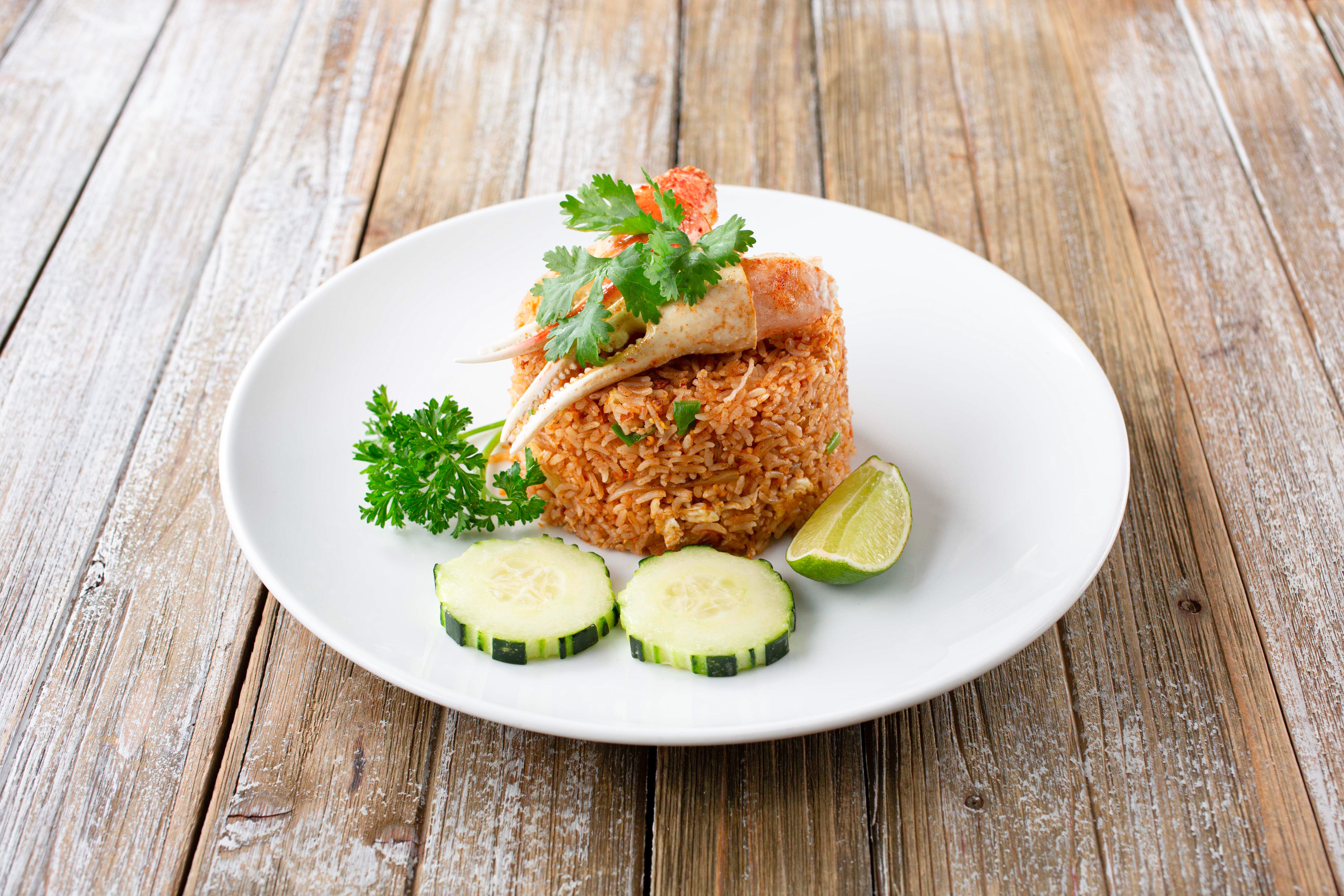 Order Crab Fried Rice  food online from Naree Thai store, Long Beach on bringmethat.com