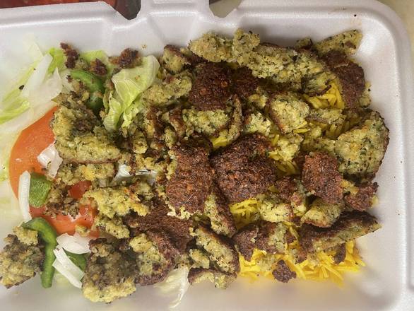 Order Falafel and Chicken Gyro over Rice food online from Kennedy Fried Chicken store, Monticello on bringmethat.com