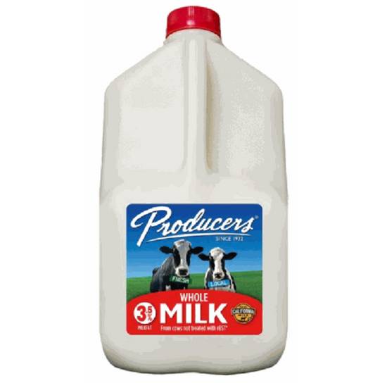 Order Producers Vitamin D Whole Milk - Gallon food online from IV Deli Mart store, Goleta on bringmethat.com