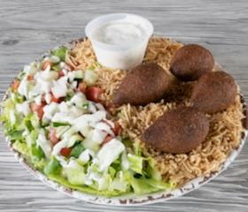 Order Fried Kibbeh Rice Plate food online from Zaitoon Kitchen store, Latham on bringmethat.com
