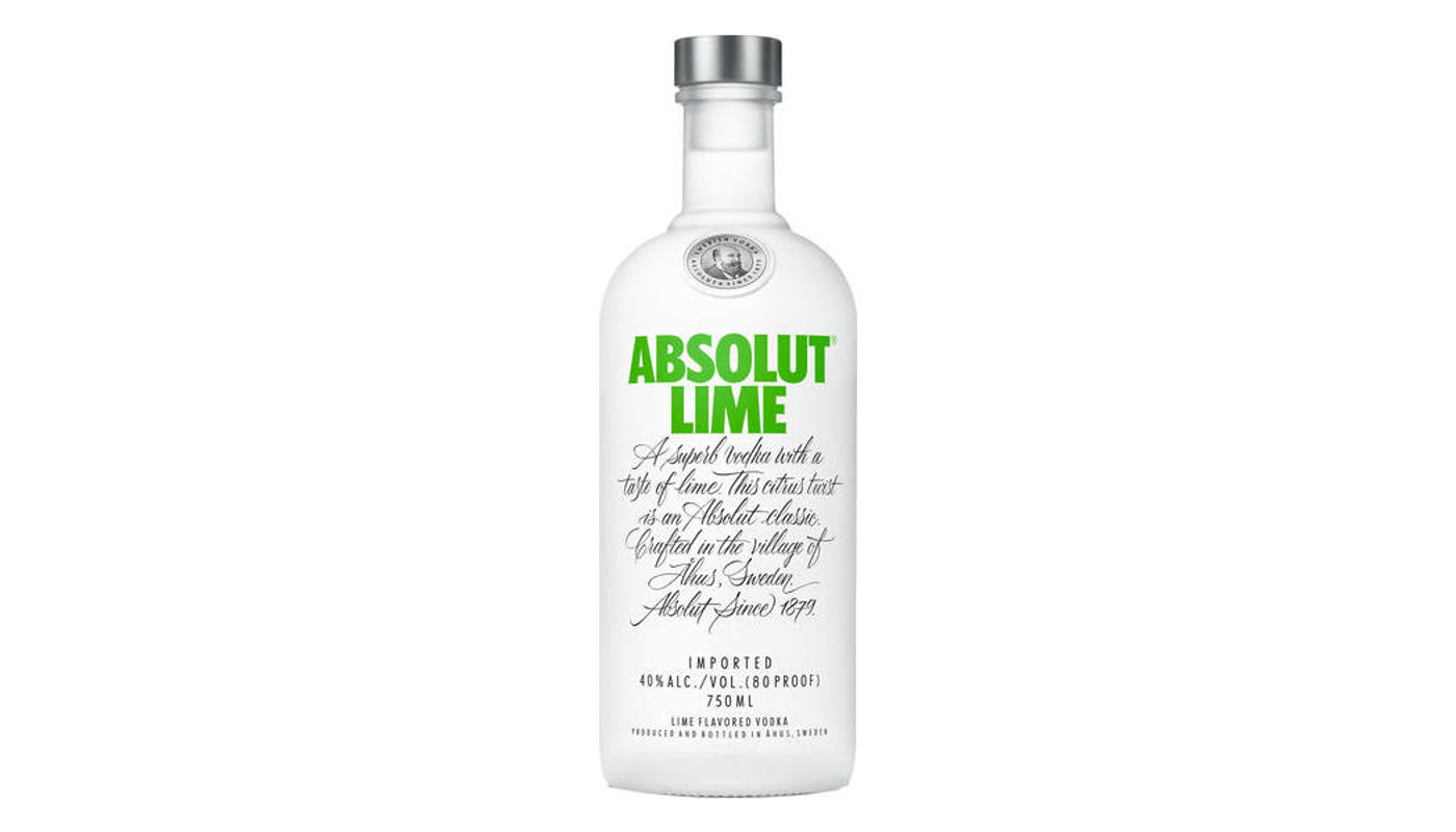Order Absolut Lime Vodka 750mL food online from M & M Liquor & Jr Market store, Anaheim on bringmethat.com