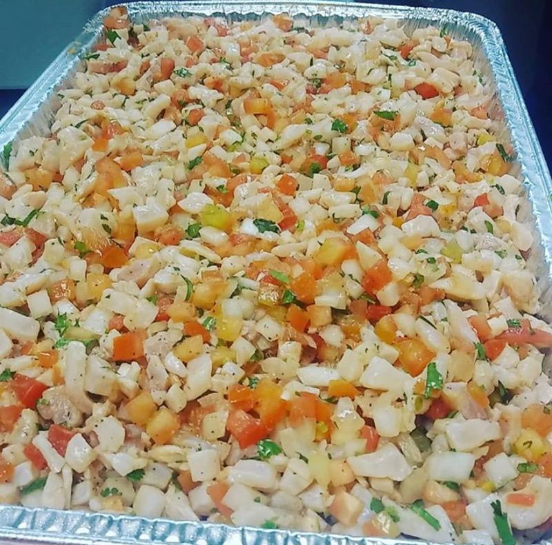 Order Fish Ceviche Tray food online from Polas Mariscos store, Montclair on bringmethat.com
