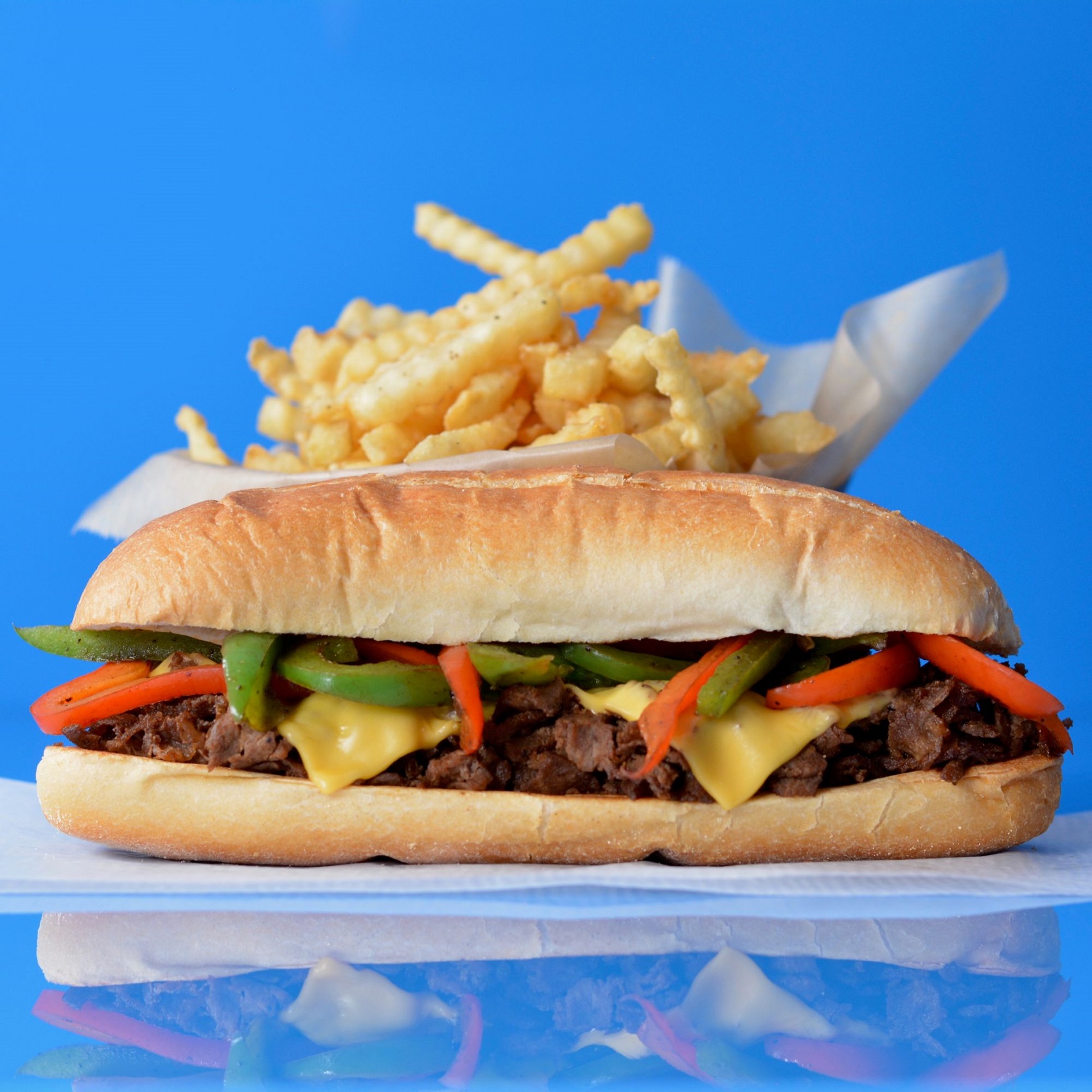 Order Fatties Grilled Pepper Cheesesteak Combo food online from Nash Hot Chicken store, Mount Kisco on bringmethat.com