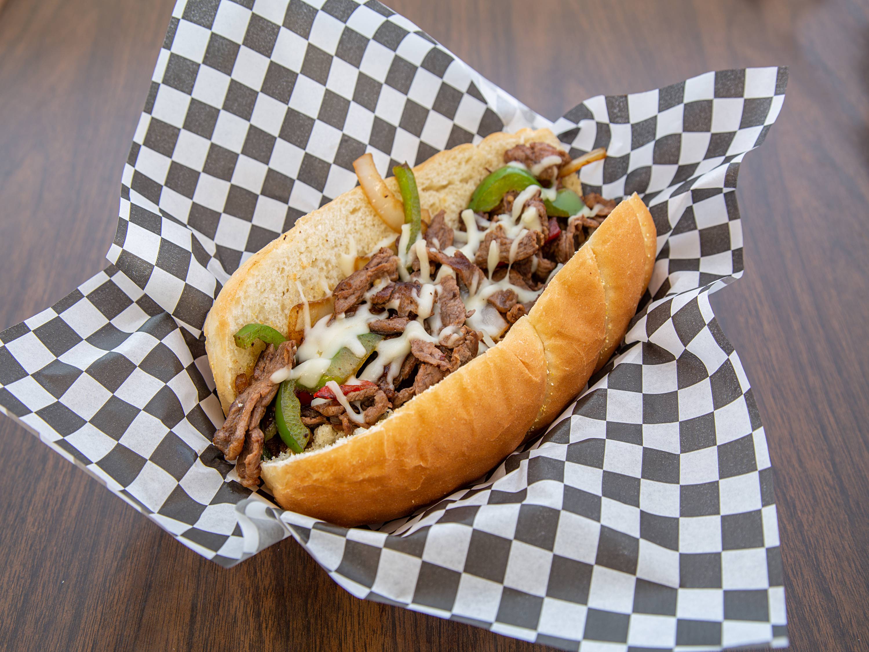 Order Philly Cheesesteak Sandwich food online from Pop 50 Place store, Redding on bringmethat.com