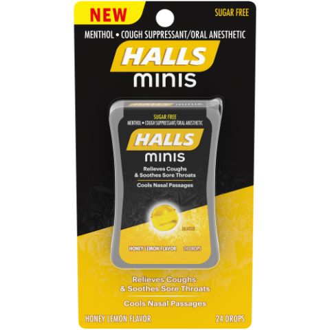 Order Halls Mini Sugar-Free Honey Lemon 24 Count food online from 7-Eleven store, West Bloomfield Township on bringmethat.com