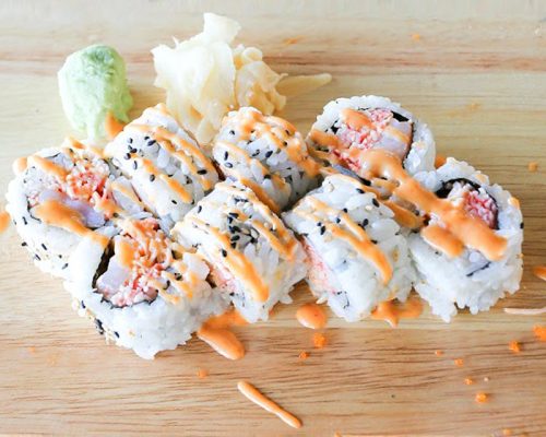Order Spicy Crab and Shrimp Roll food online from Quickway Japanese Hibachi store, Columbia on bringmethat.com