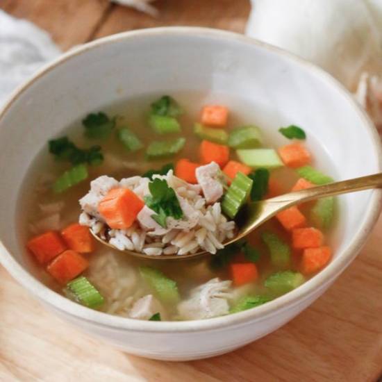 Order Chicken & Brown Rice food online from Sole Soups store, Agoura Hills on bringmethat.com