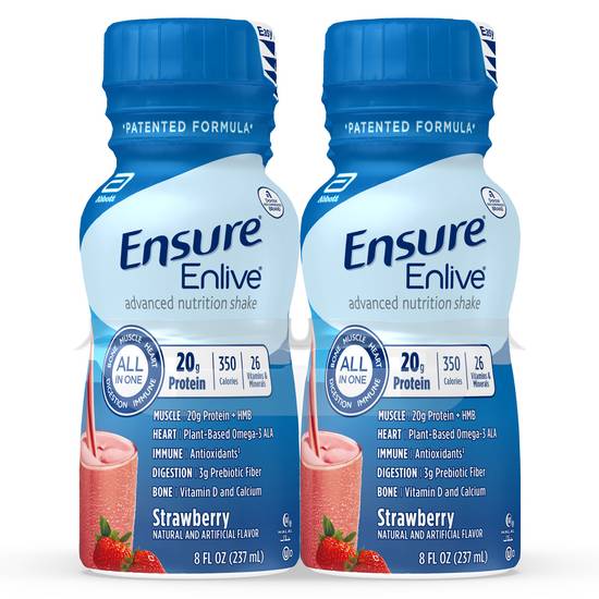 Order Ensure Enlive Meal Replacement Shake Strawberry Ready-to-Drink (8 oz x 4 ct) food online from Rite Aid store, Mckinleyville on bringmethat.com