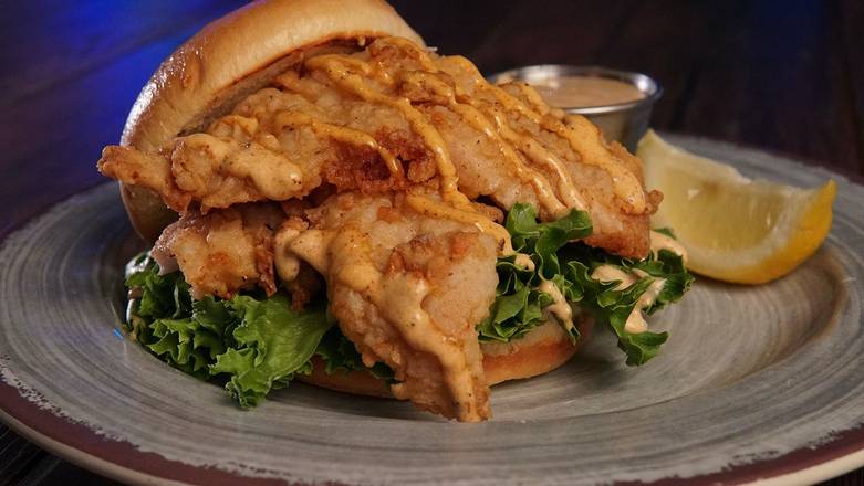 Order Fried Grouper Filet Sandwich food online from Hickory Tavern store, Pinehurst on bringmethat.com